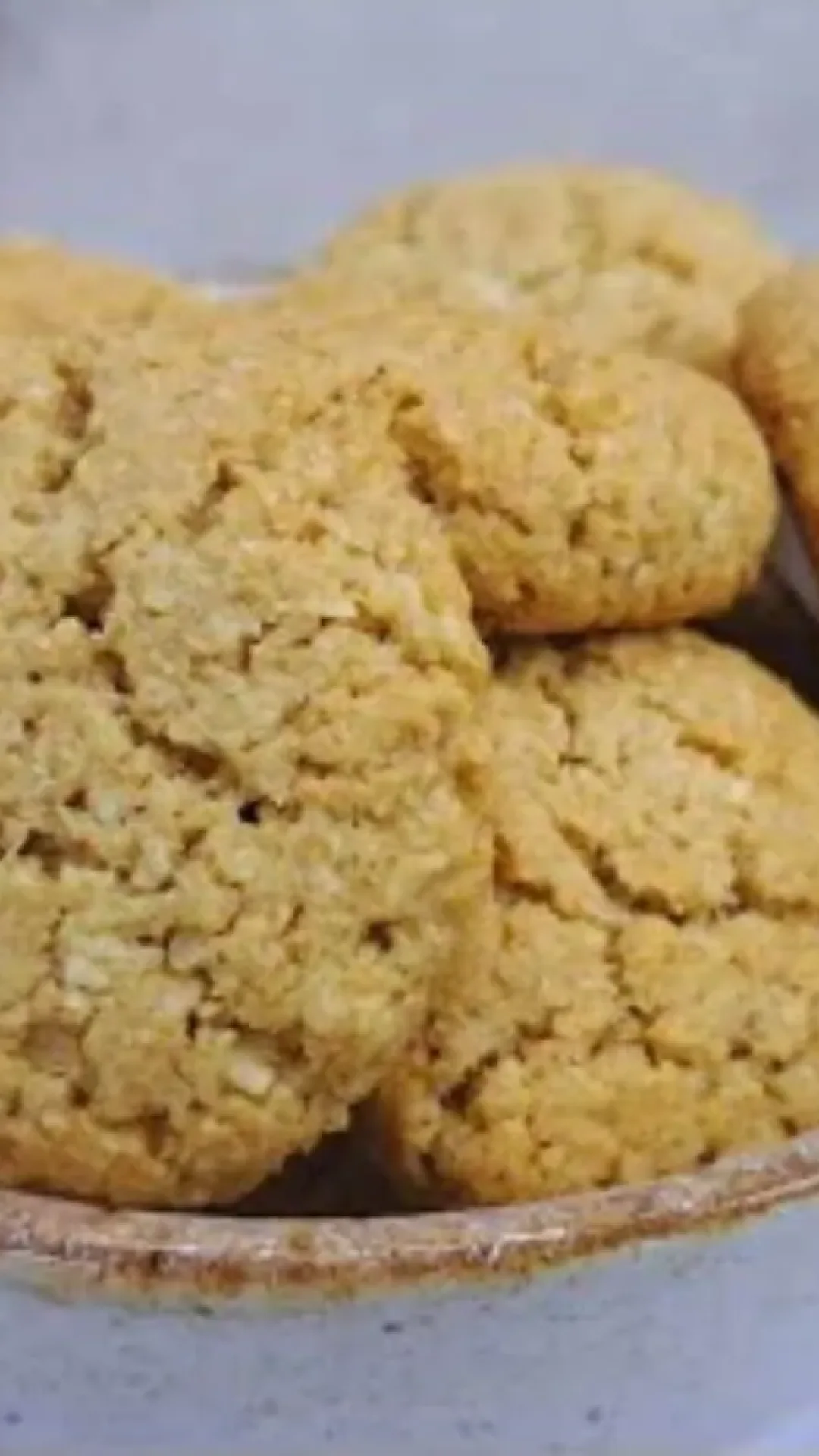 Bolachinha de coco crocante com aveia e sem farinha de trigo
