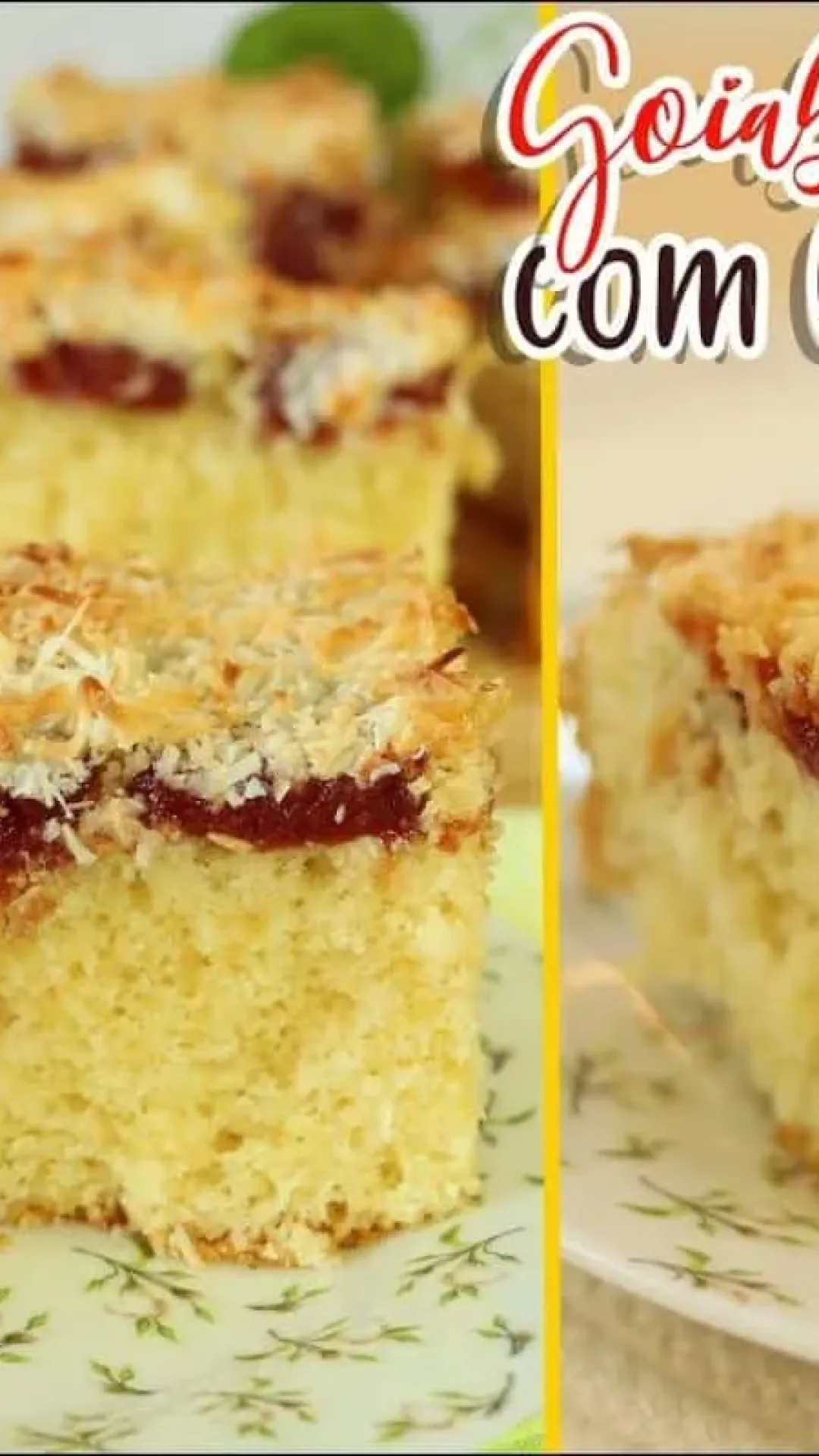 Bolo cocada com coco por cima: fofinho, molhadinho e super gostoso