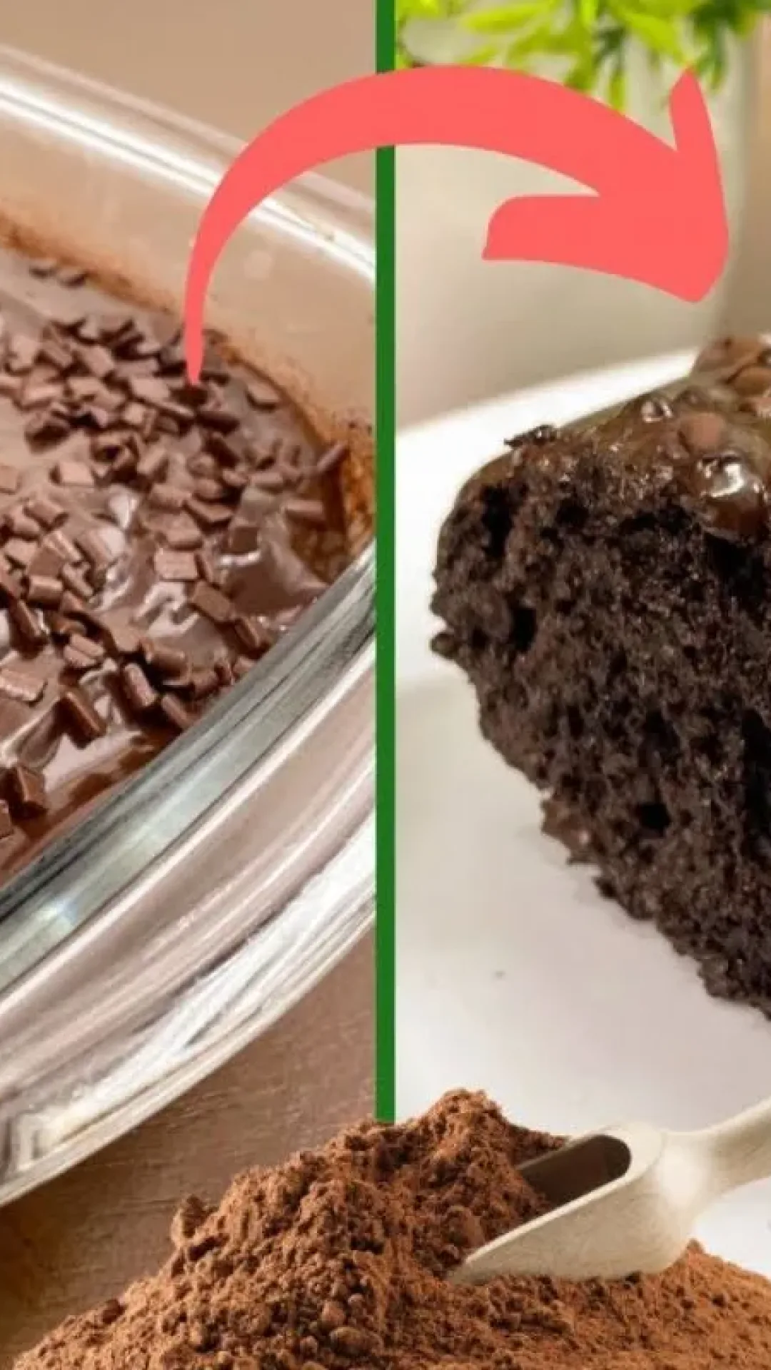 Bolo de chocolate sem glúten fofinho e muito saboroso para seu café da manhã