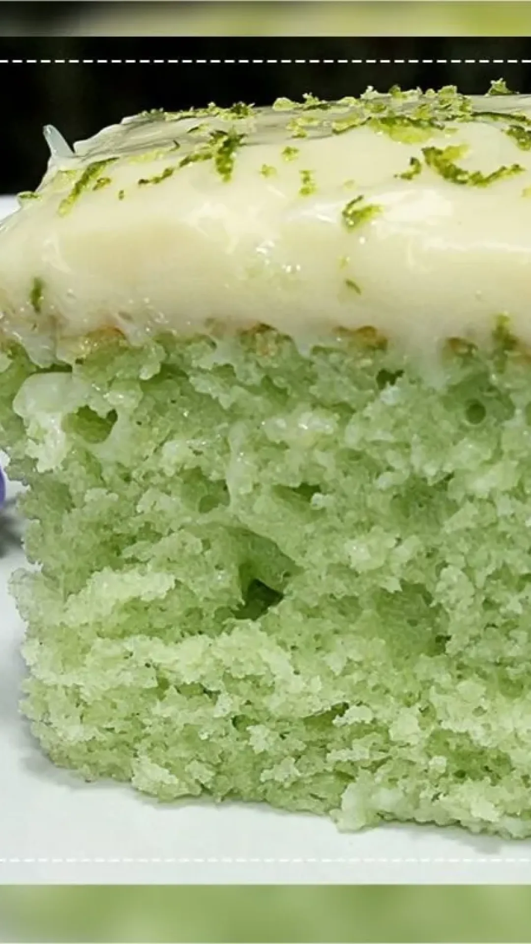 Bolo de limão verde: veja o que eu coloco na massa para ficar dessa cor