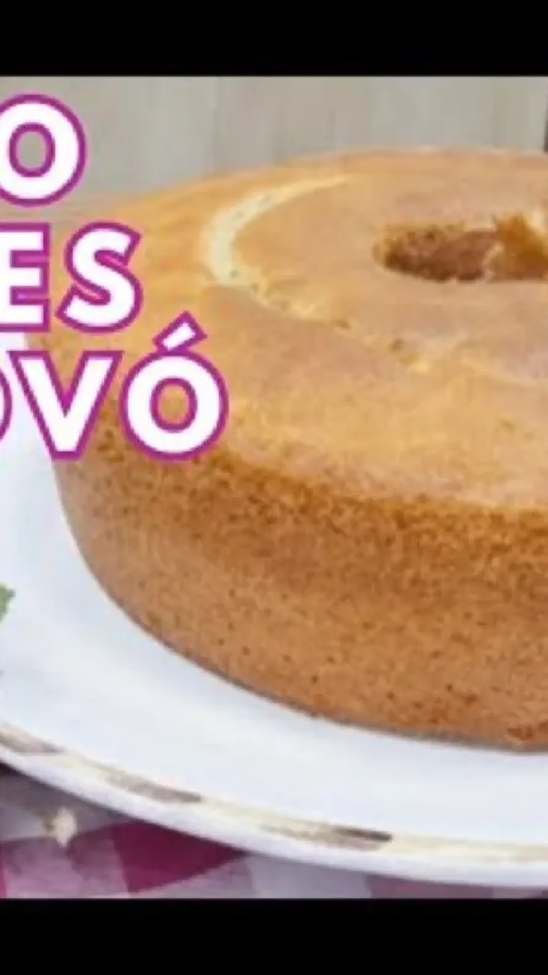 Bolo feito à mão simples e fofinho, uma típica  receita da vovó para acompanhar o seu café