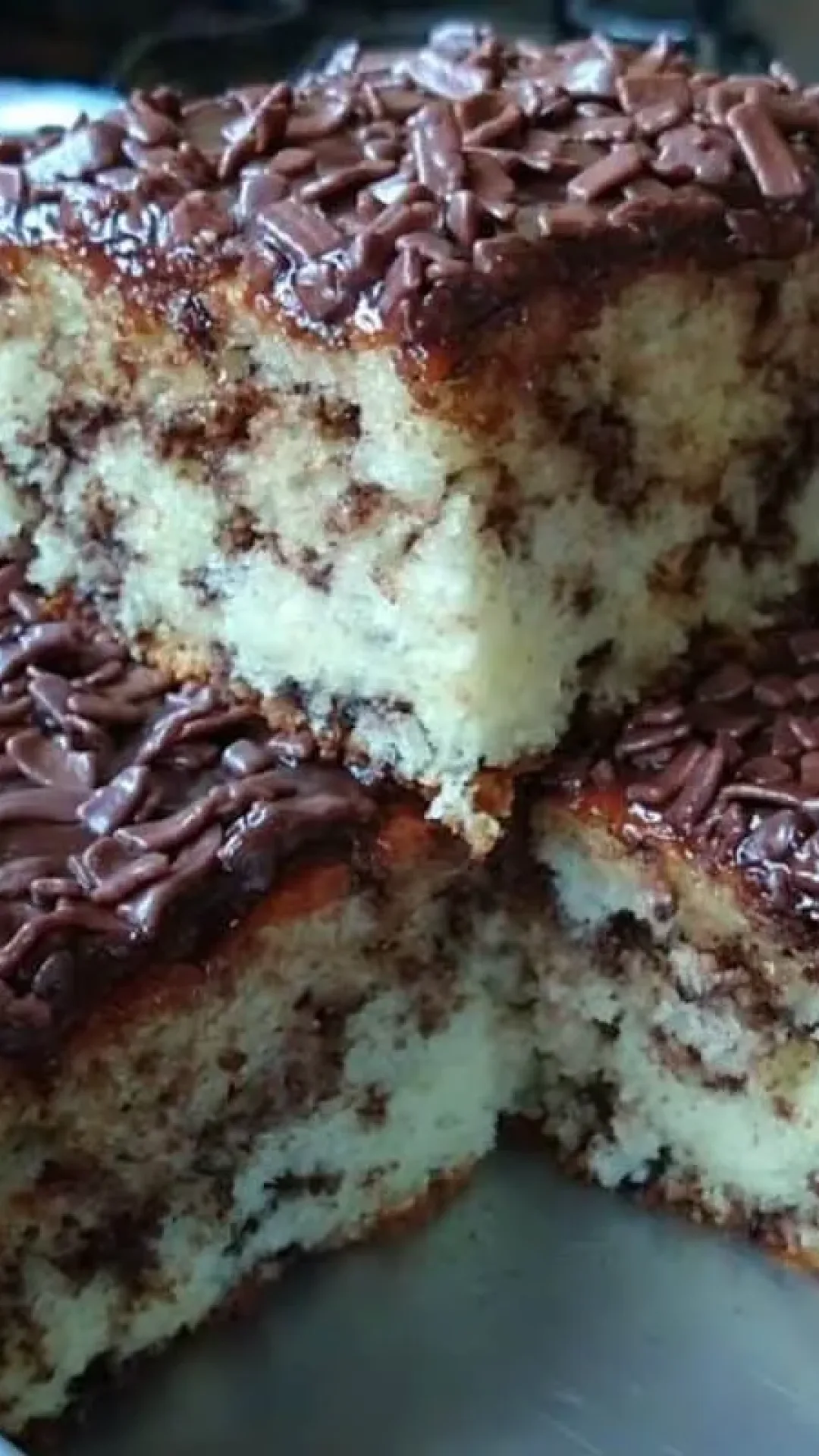 Bolo formigueiro: massa úmida e cheia de pontinhos de chocolate que a criançada simplesmente adora