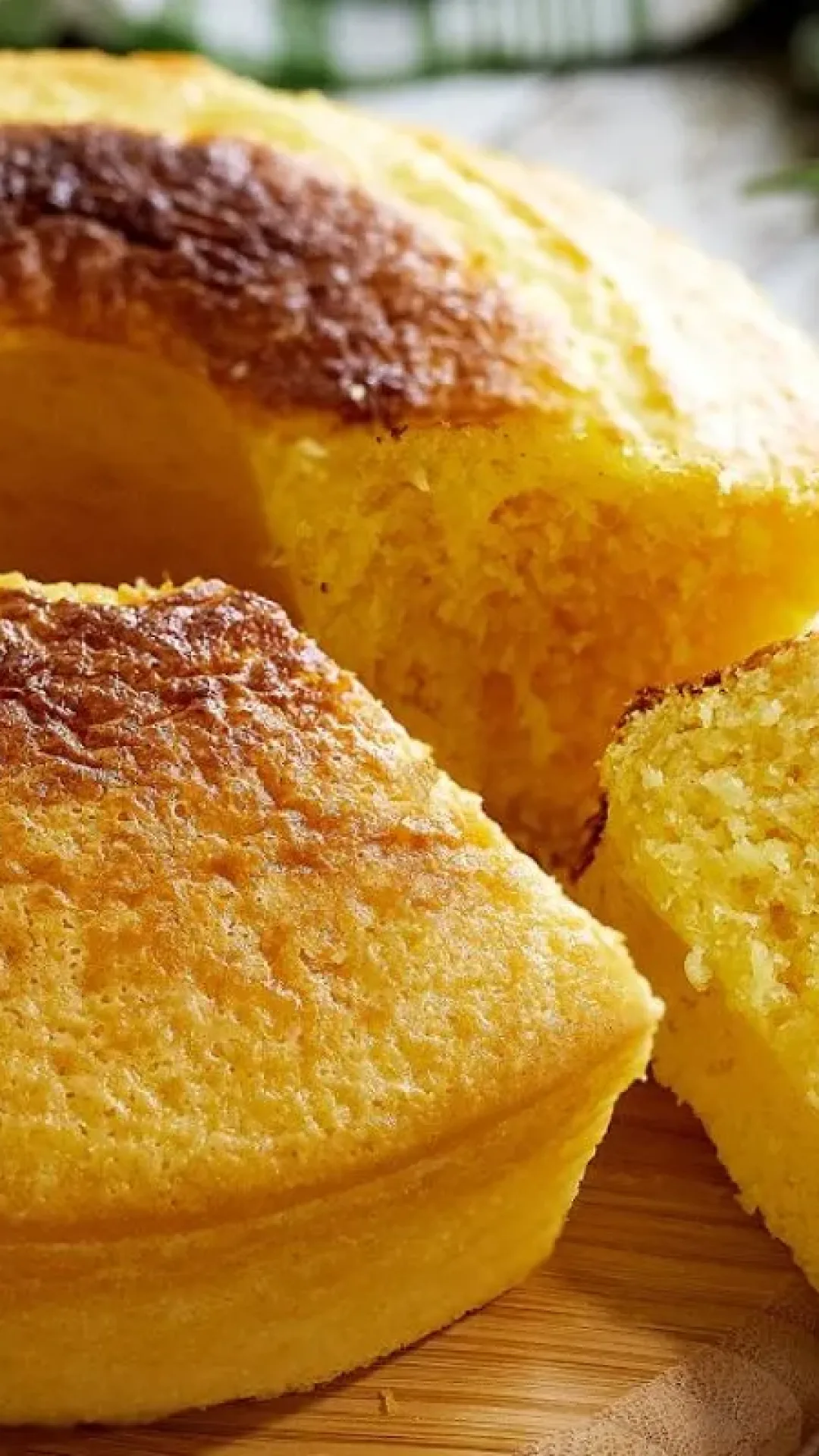 Bolo moça de bagaço de milho com sabor marcante e bem molhadinho