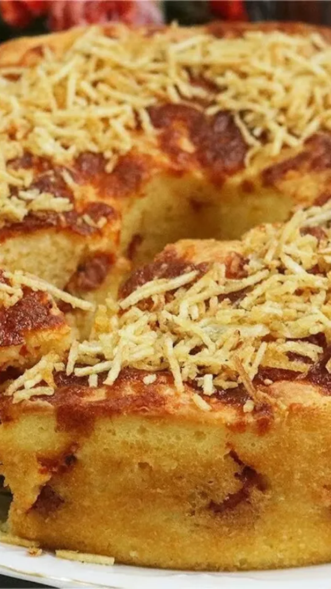 Bolo salgado fofinho e muito saboroso para seu café da tarde ou substituir o jantar