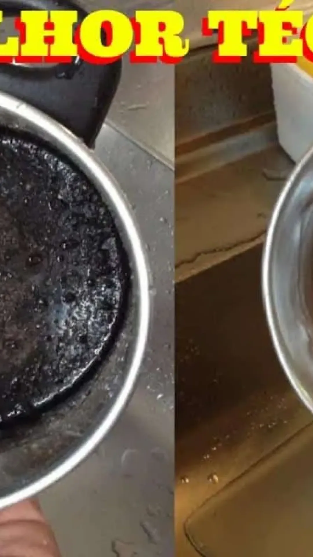 Como limpar panela queimada que você achava que ia ter que jogar no lixo