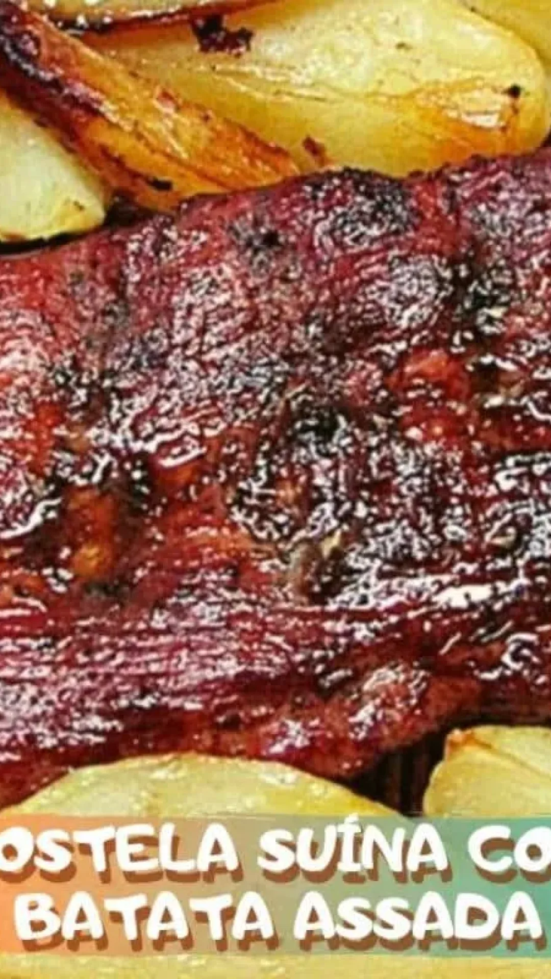 Costela suína com batata que fica perfeita e suculenta para seu almoço de domingo