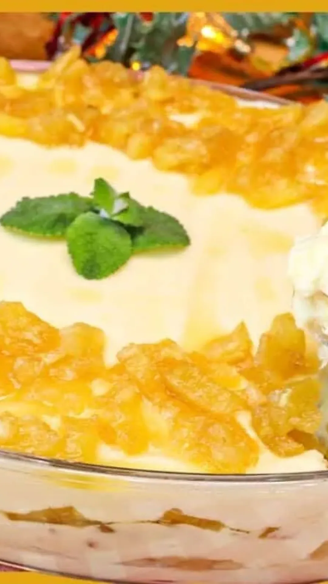 Delícia de abacaxi: a sobremesa mais fácil para o Natal com um creme divino e super simples