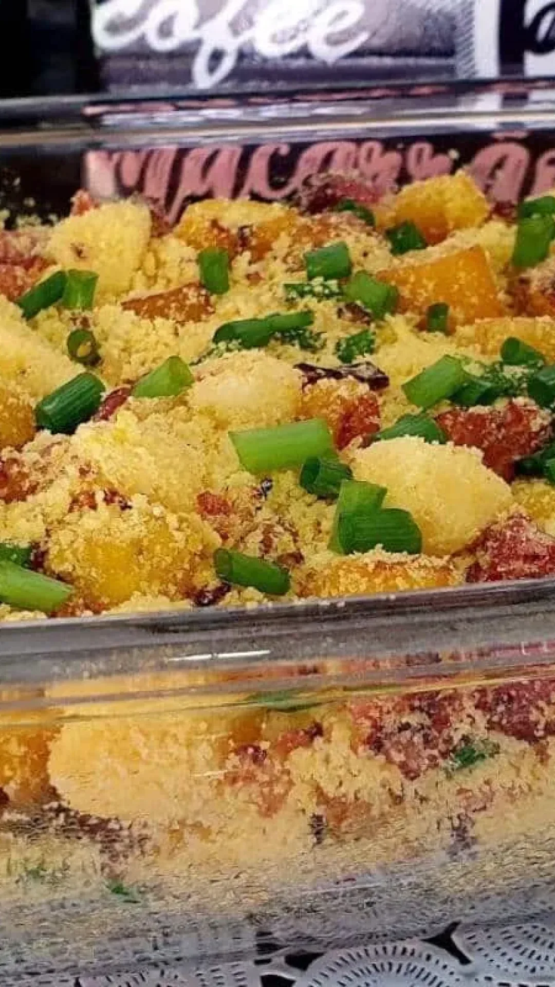 Farofa de bacon com abacaxi a mais saborosa de todas para acompanhar seu churrasco
