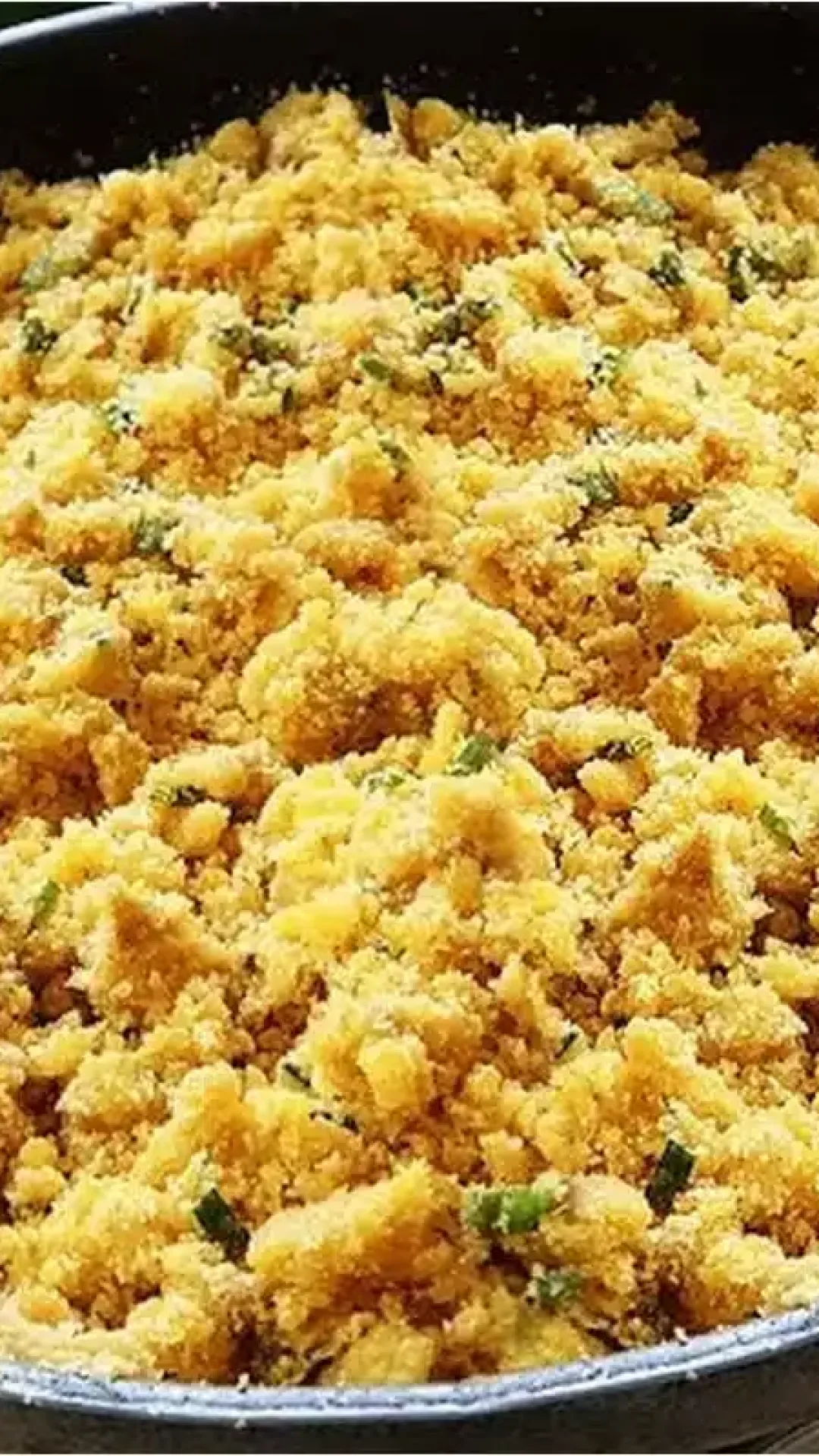 Farofa de banana bem molhadinha e saborosa: deliciosa para comer com carne assada