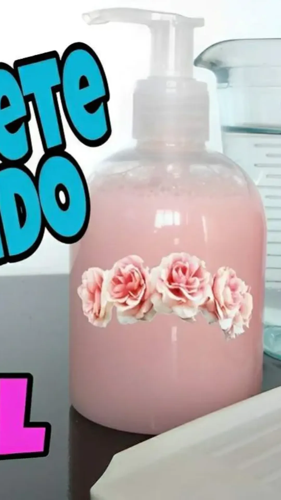 Fiz sabonete líquido caseiro da melhor qualidade gastando bem pouco
