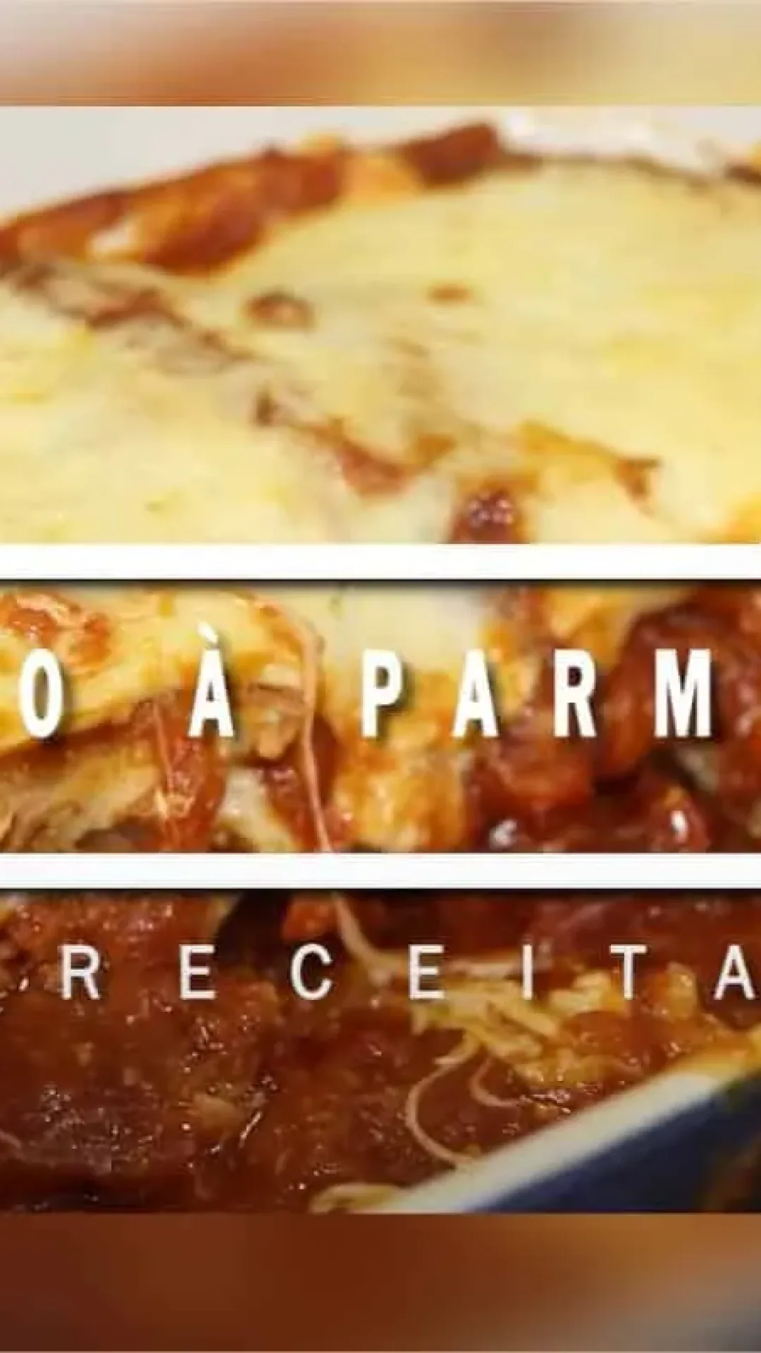 Frango à parmegiana de forno com queijo gratinado e um molho super delicioso