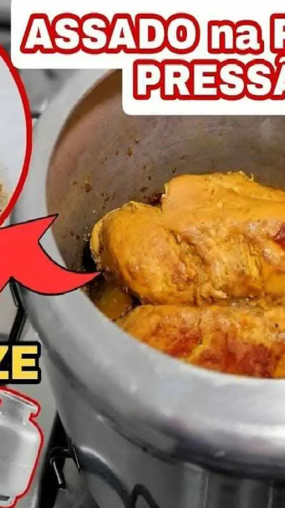 Frango assado na panela de pressão super suculento e macio