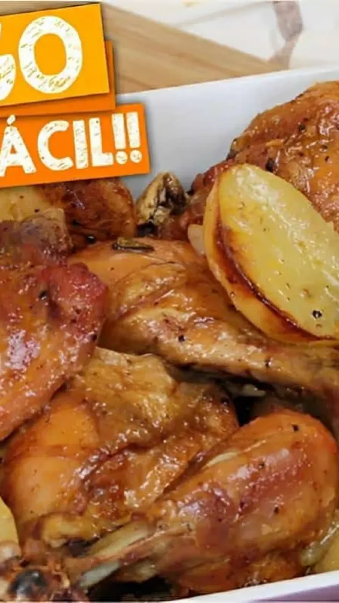 Frango com batatas no forno uma delícia simples bem temperada e muito fácil de preparar