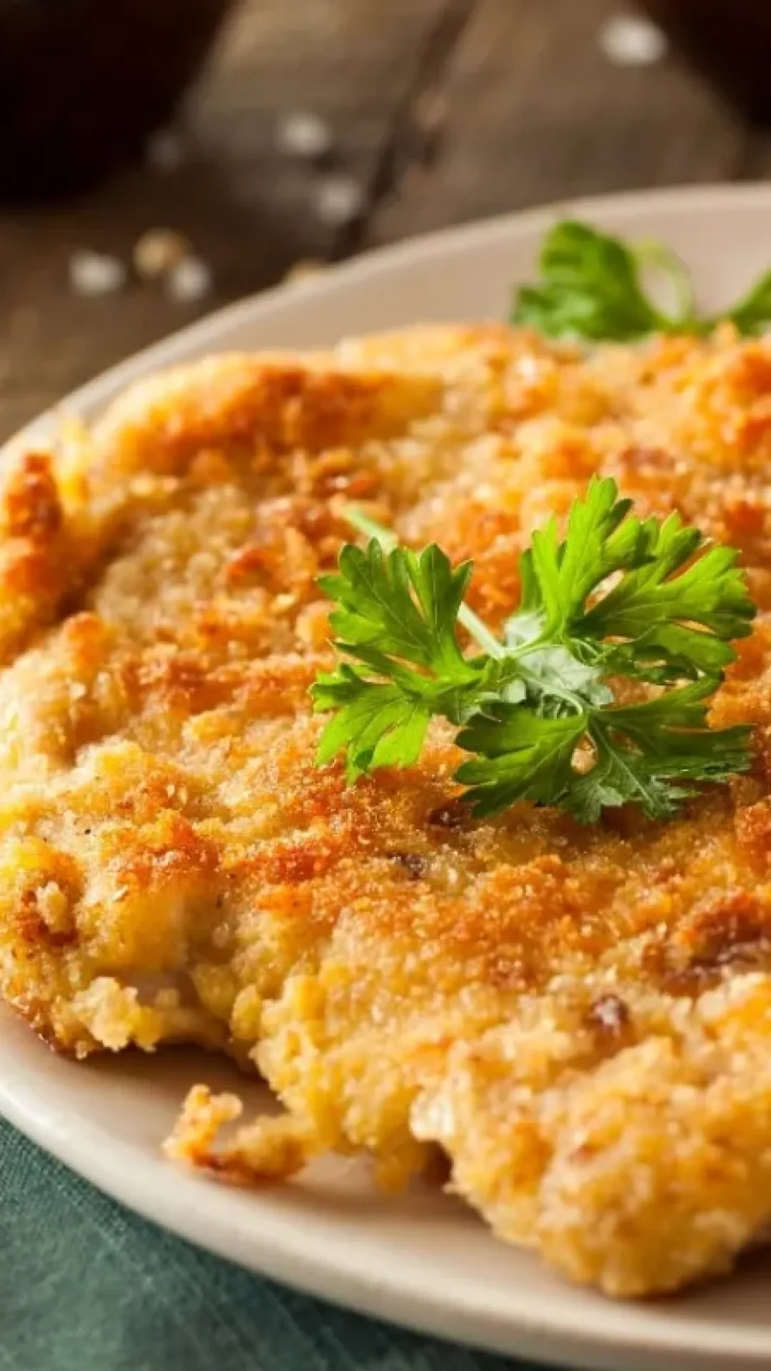 Frango empanado assado sequinho crocante e perfeito para seu almoço