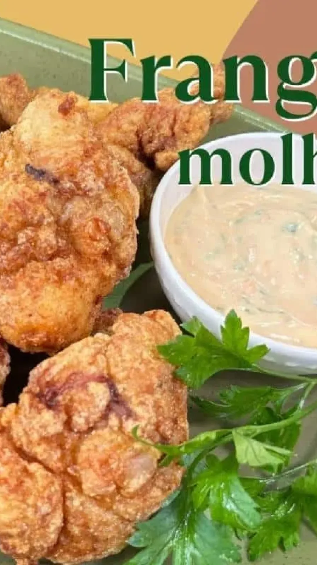 Frango frito com molho rosê: fica bem sequinho e crocante igual de restaurante