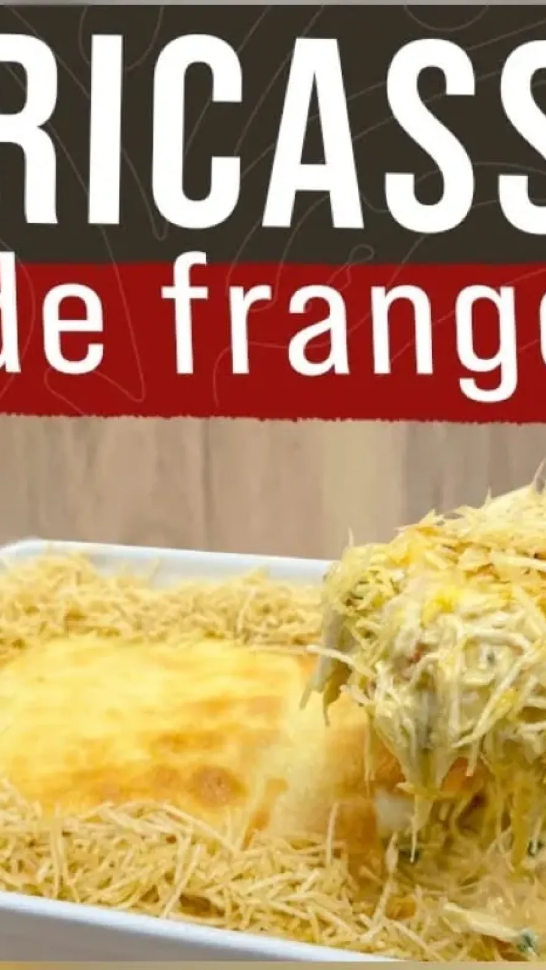 Fricassê de frango cremoso e muito simples de preparar, para servir bem quentinho no almoço