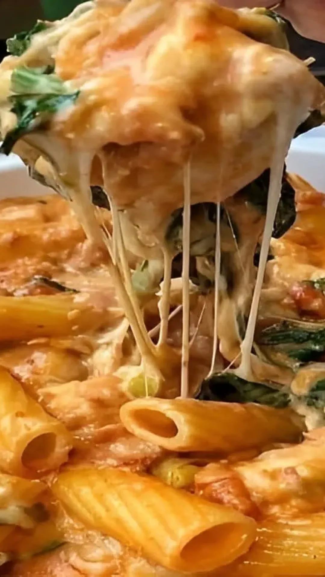 Macarrão com molho napolitano queijo e manjericão sua família vai amar