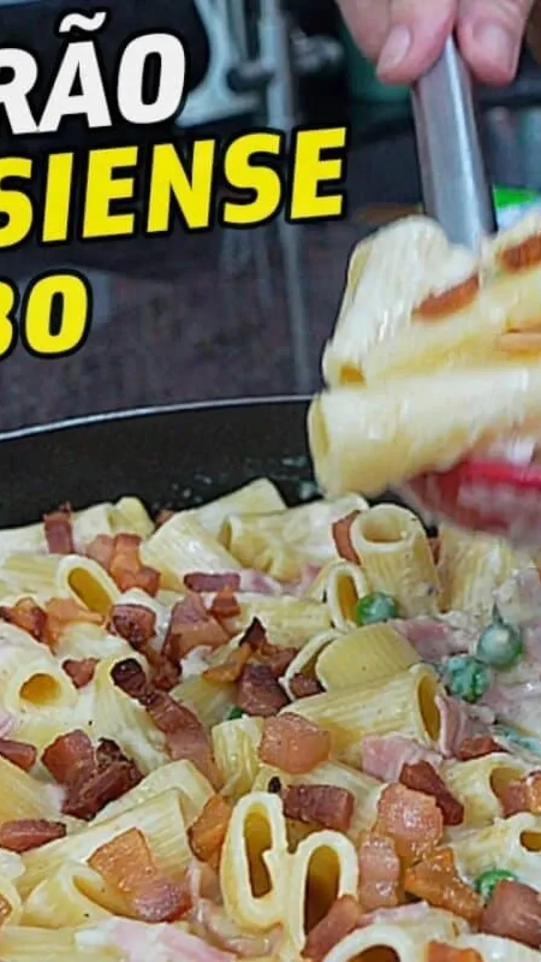 Macarrão dos anos 80 à parisiense: cremoso com bacon e queijo igual da vovó