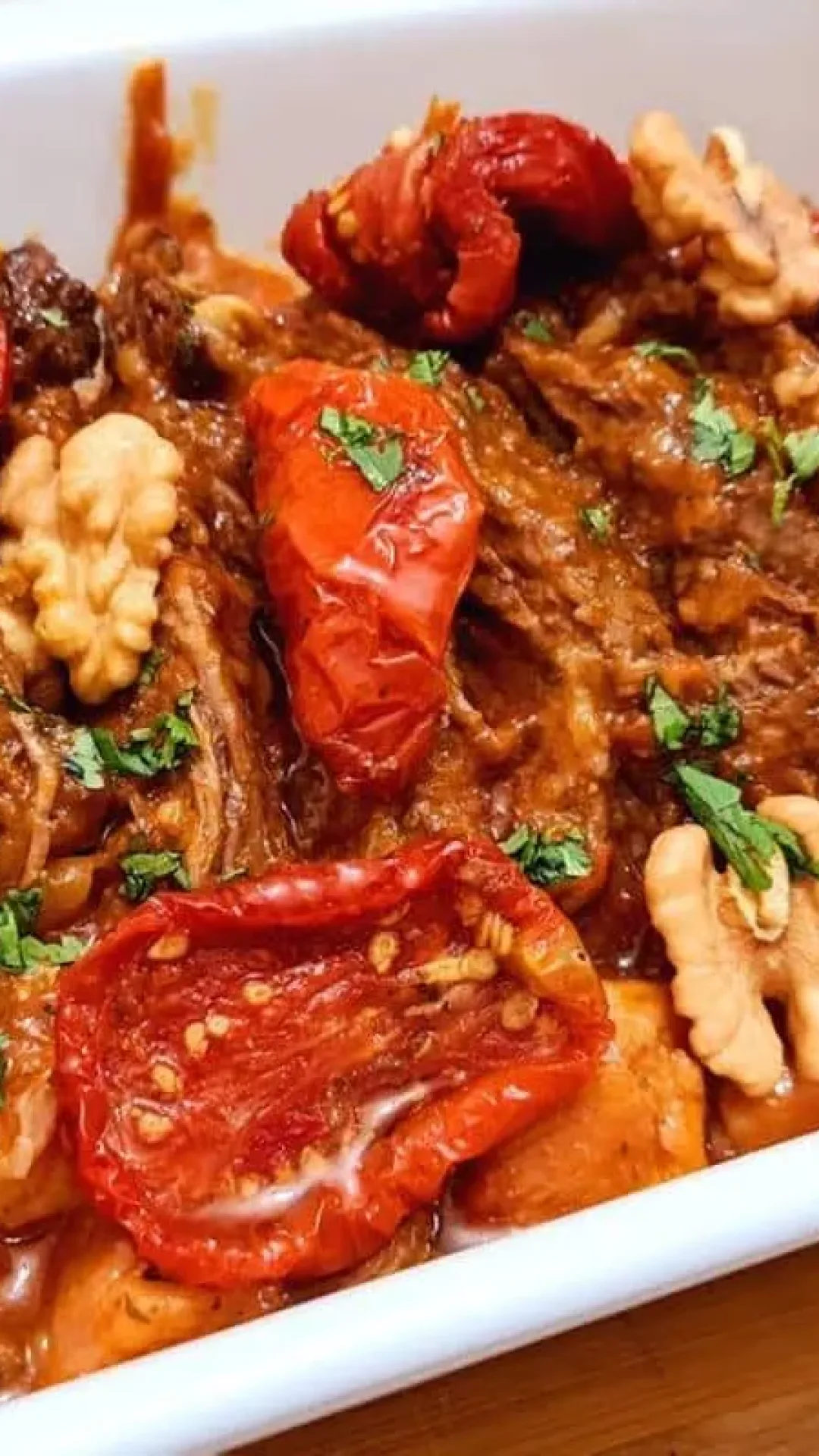 Maminha na pressão com tomate seco: fica muito suculento e sai da panela desmanchando