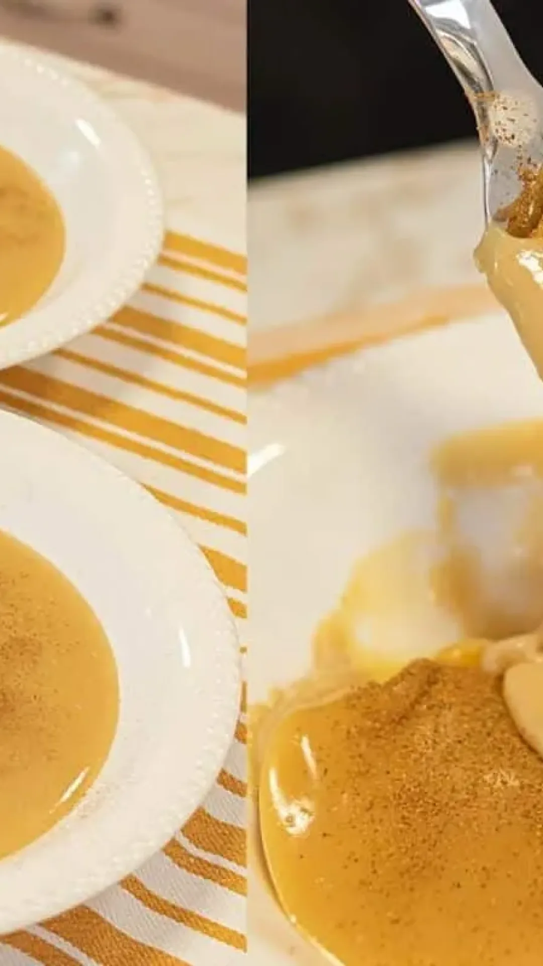 Mingau de açúcar queimado com caramelo cremoso feito com 3 ingredientes simples e rápido