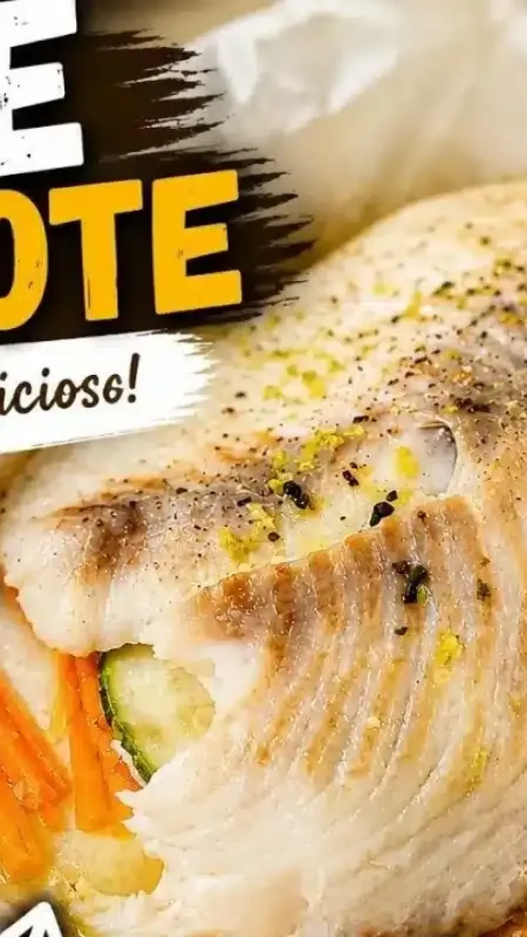 Peixe assado no papelote que fica incrivelmente leve e saboroso, feito com um tempero especial
