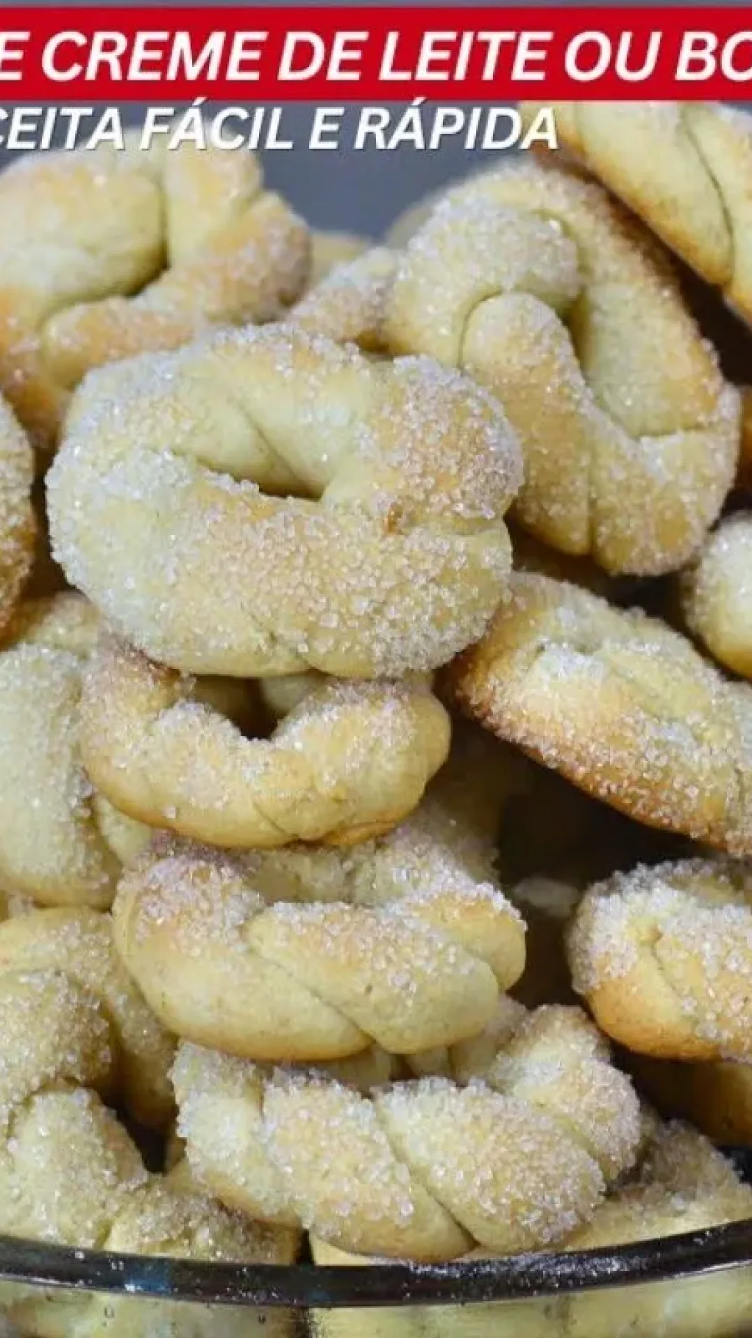 Rosquinha de creme de leite: fica crocante por fora e macia por dentro que derrete na boca