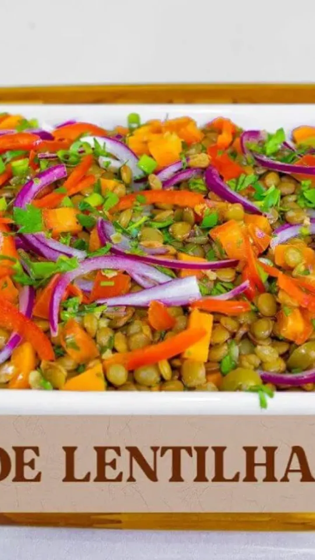 Salada de lentilha para dar sorte na sua virada de ano e entrar bem em 2024