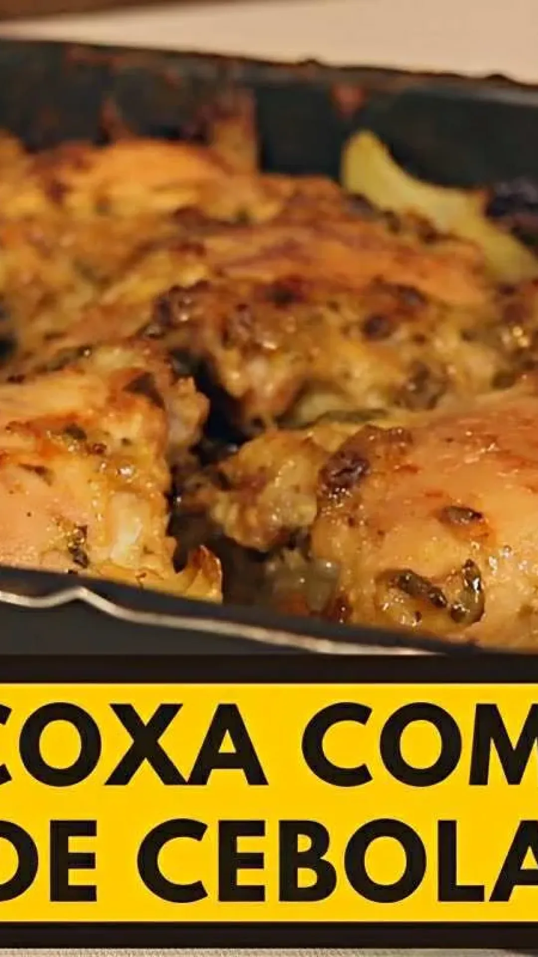 Sobrecoxa com creme de cebola: um jeito rápido e prático de fazer frango para sua família