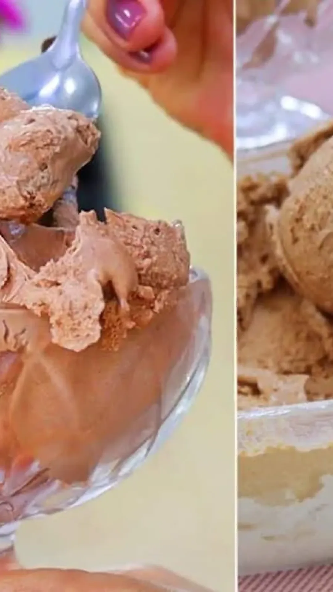 Sorvete de chocolate com quatro ingredientes super cremoso e pronto em minutos
