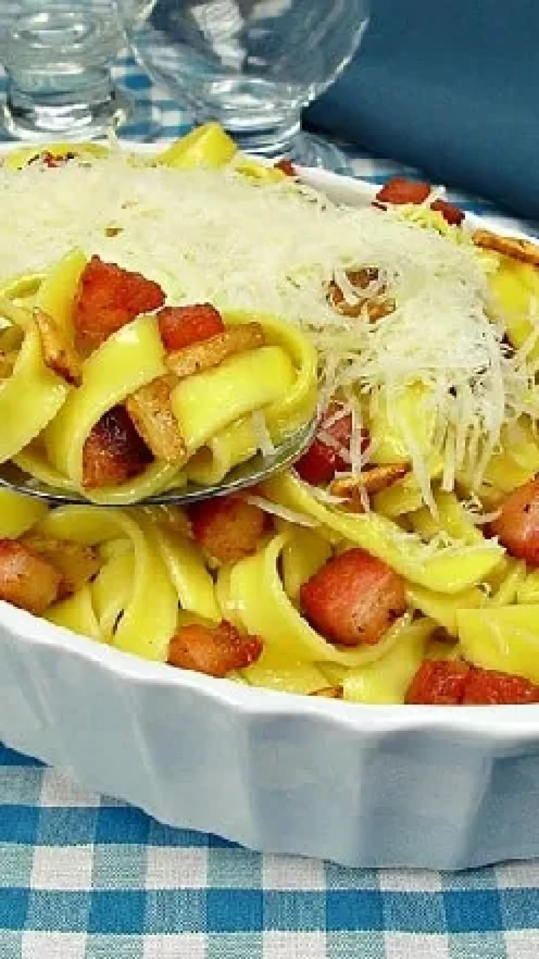 Talharim Alho e Óleo com Bacon