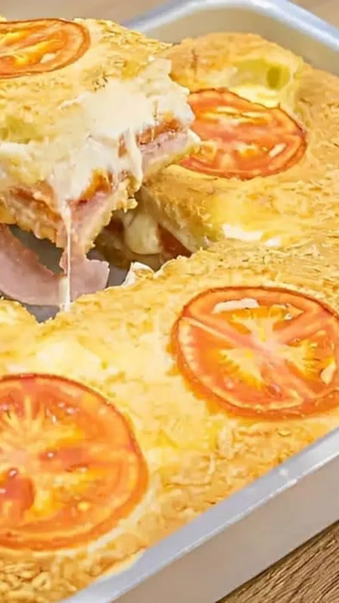 Torta de bauru de liquidificador fácil de fazer e perfeita para o lanche de toda a família