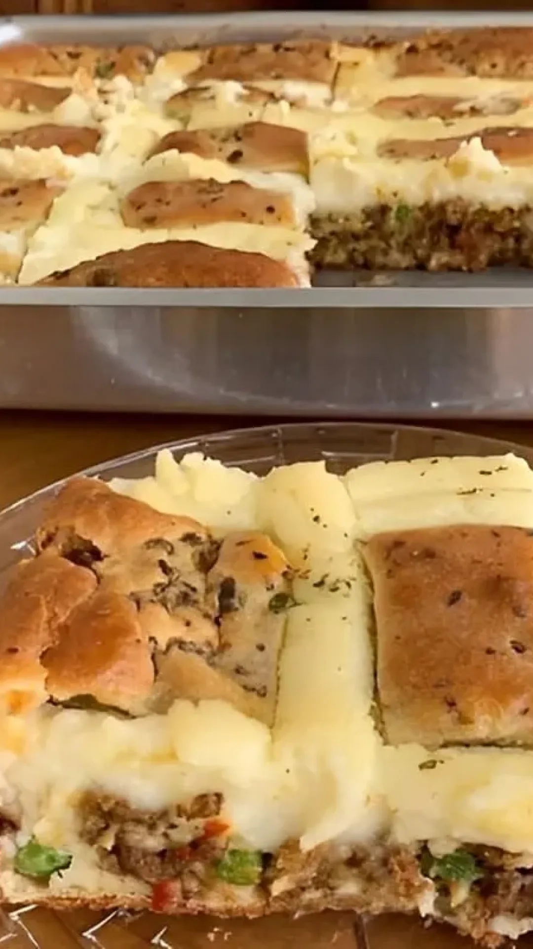 Torta de carne moída com requeijão simples e prática de preparar uma delícia