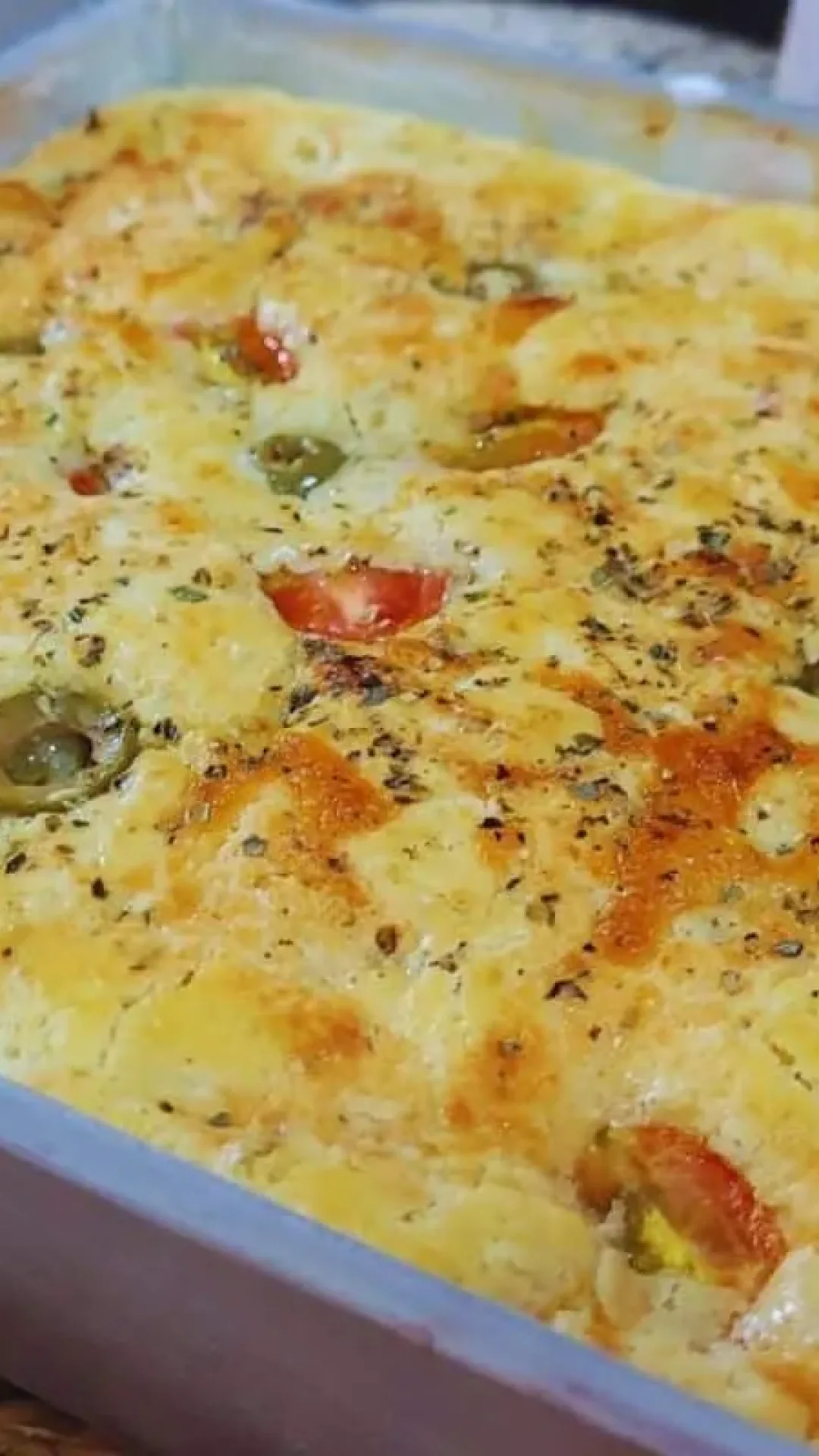 Torta de pizza sem farinha, que também não leva leite e fica leve e saboroso, para não sair da dieta