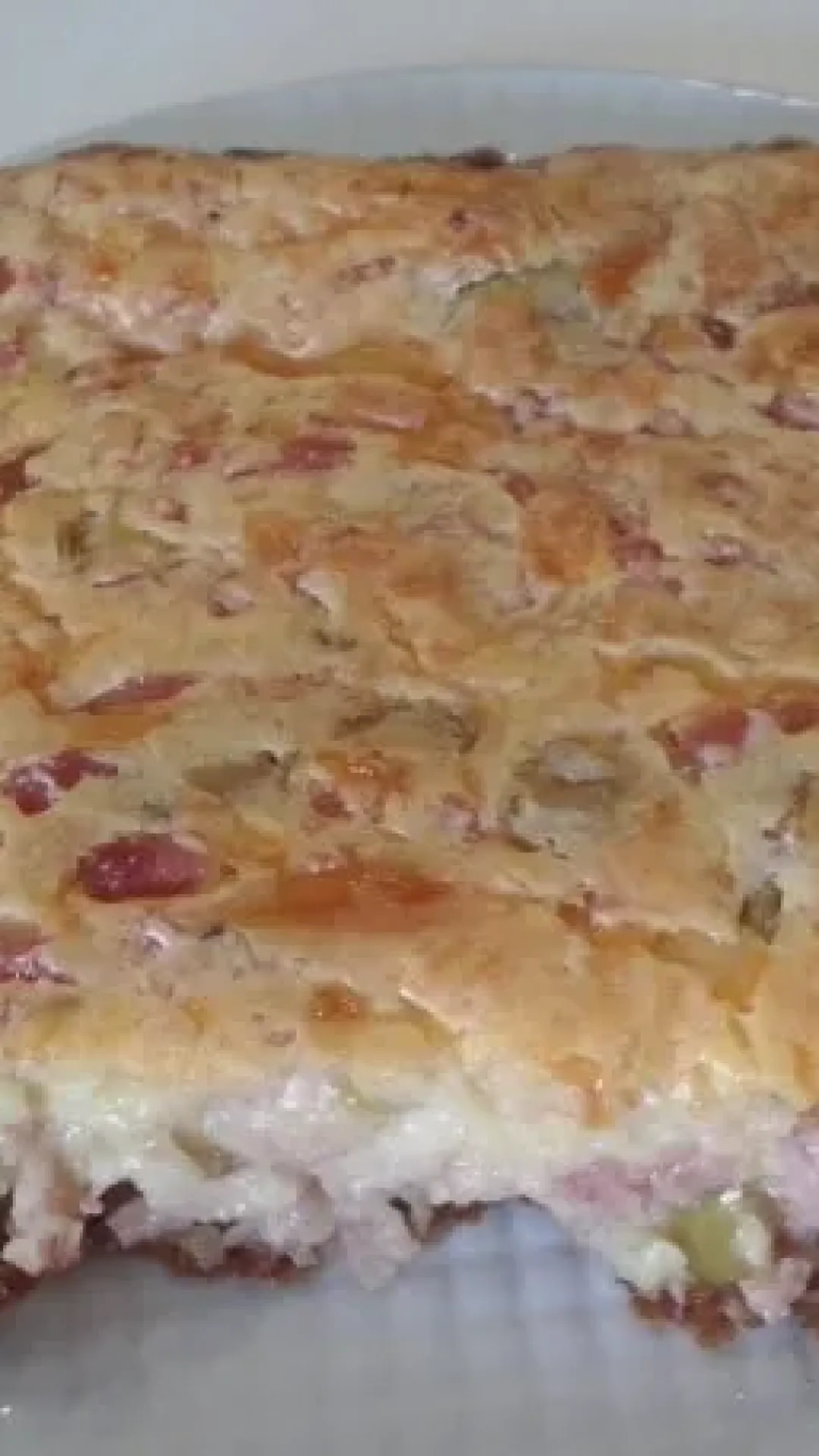 Torta de Presunto e Queijo com Creme de Leite