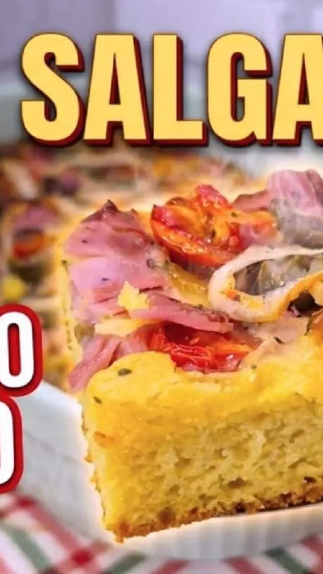 Torta de presunto e queijo feita com uma massa de iogurte levinha e rápida, que todos vão amar