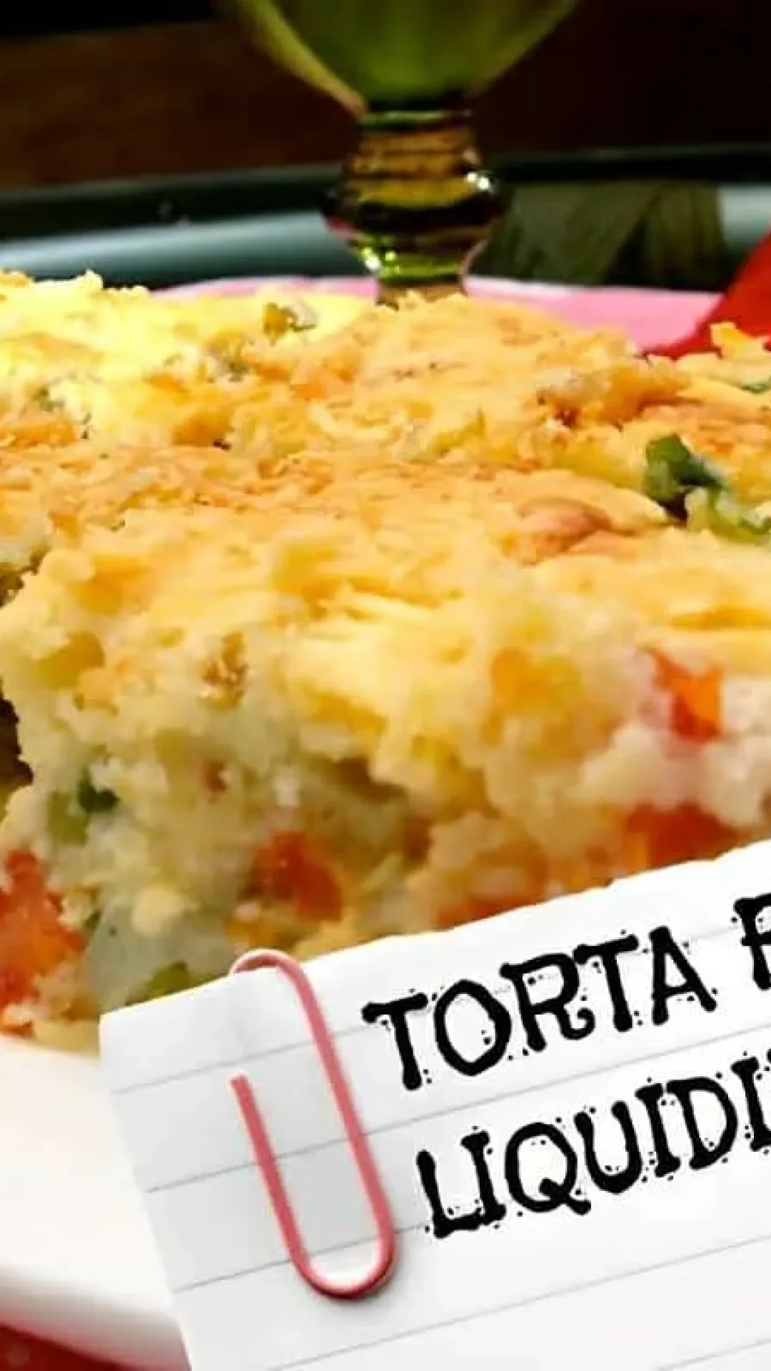 Torta fácil de liquidificador com recheio de legumes leve deliciosa e saudável