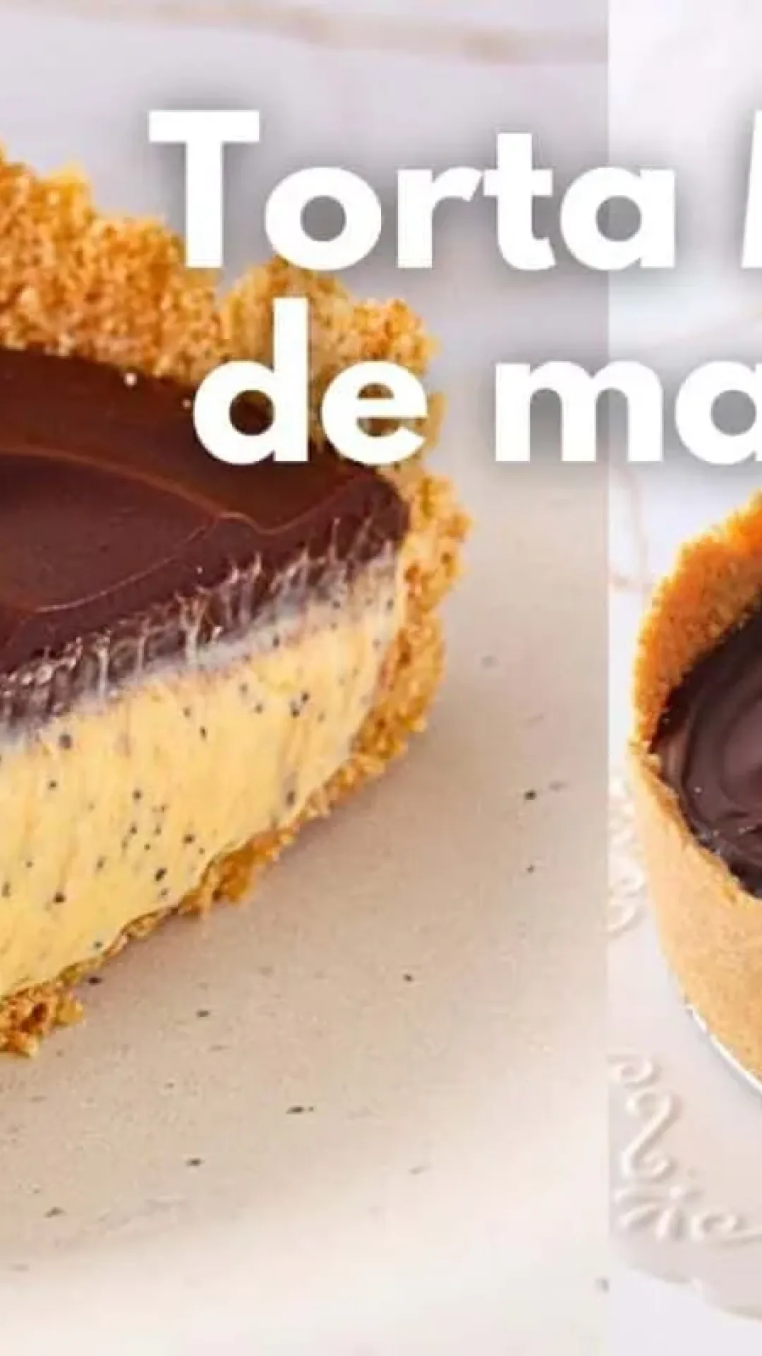 Torta mousse de maracujá com chocolate, não vai ao forno e fica super cremosa e refrescante