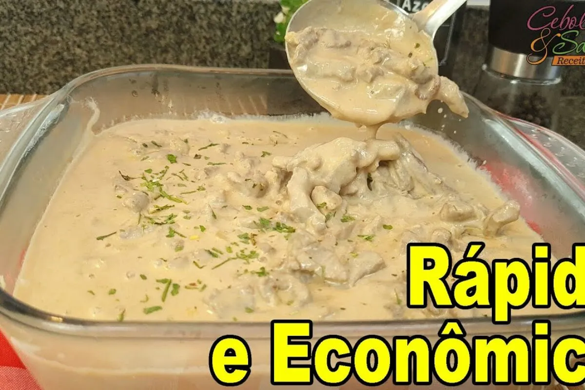 Strogonoff de carne econômico sem filé mignon: pronto em 30