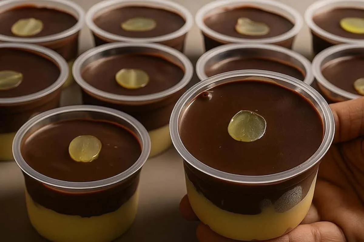 Surpresa de uva no pote fácil e geladinha, sobremesa que ren