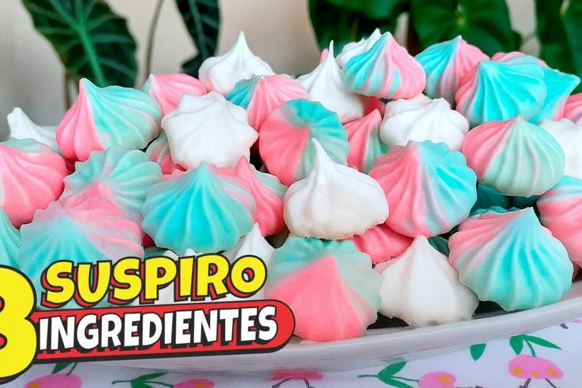 Suspiro caseiro com 3 ingredientes sequinho por fora e molin