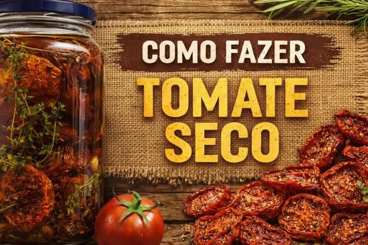 Tomate seco caseiro feito do melhor jeito bem temperado e fá