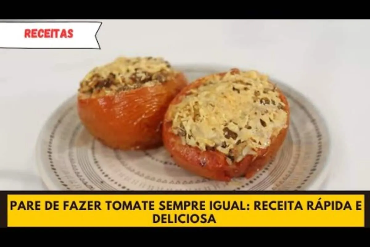 Tomates recheados com bastante queijo para gratinar no forno
