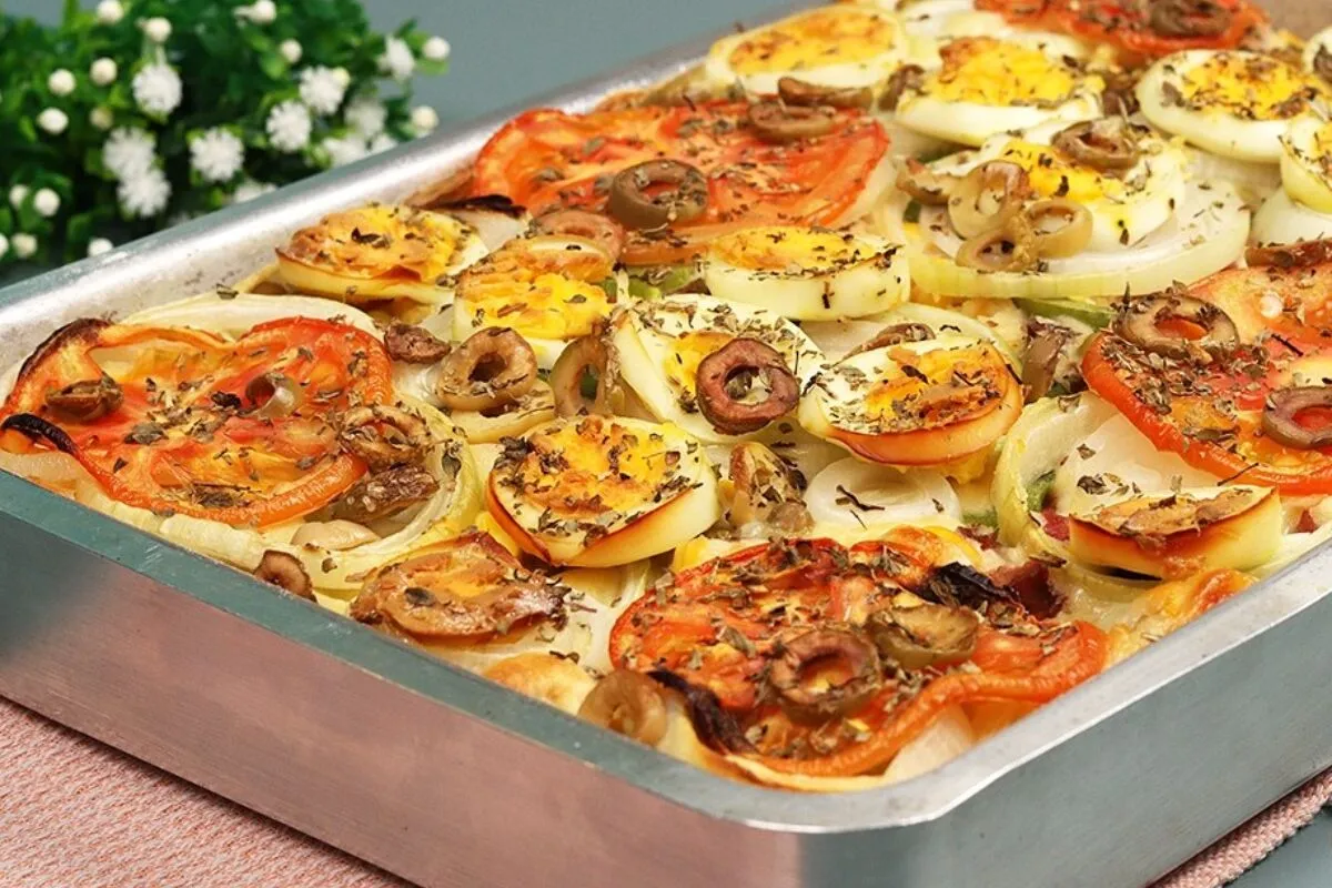 Torta à portuguesa de liquidificador super prática com massa