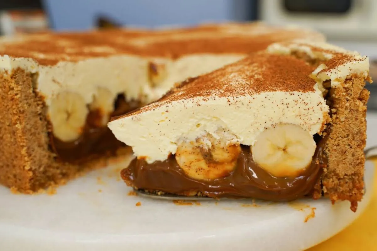 Torta banoffee fácil de fazer: aqui em casa acaba rapidinho