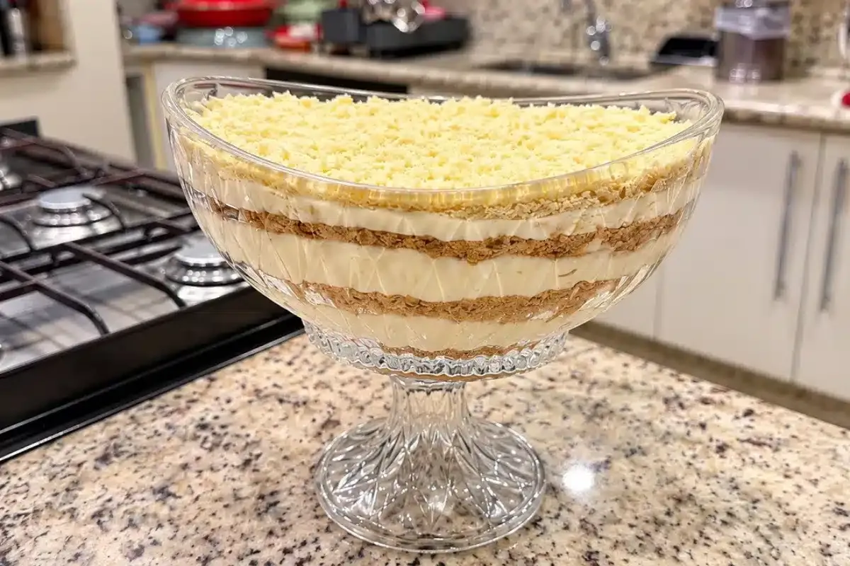 Torta belga super cremosa e aveludada, aquela sobremesa dos