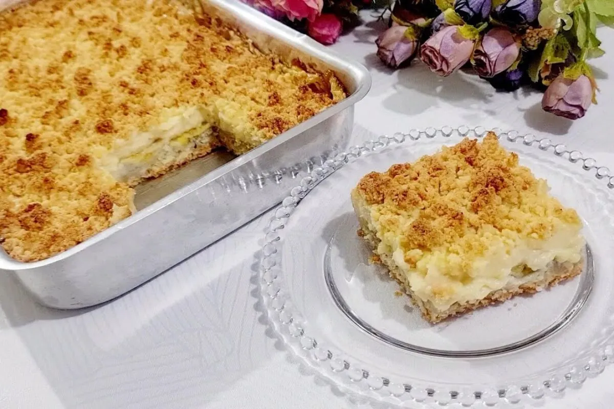 Torta cremosa de banana: uma tentação a cada mordida, ideal