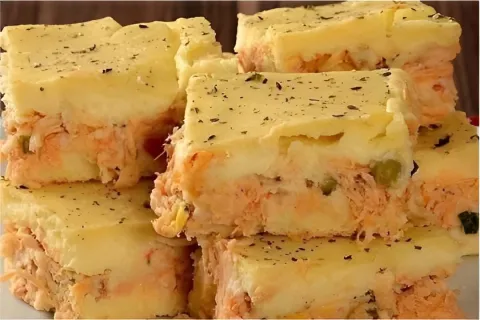 Torta cremosa de batata com frango receita prática para faze