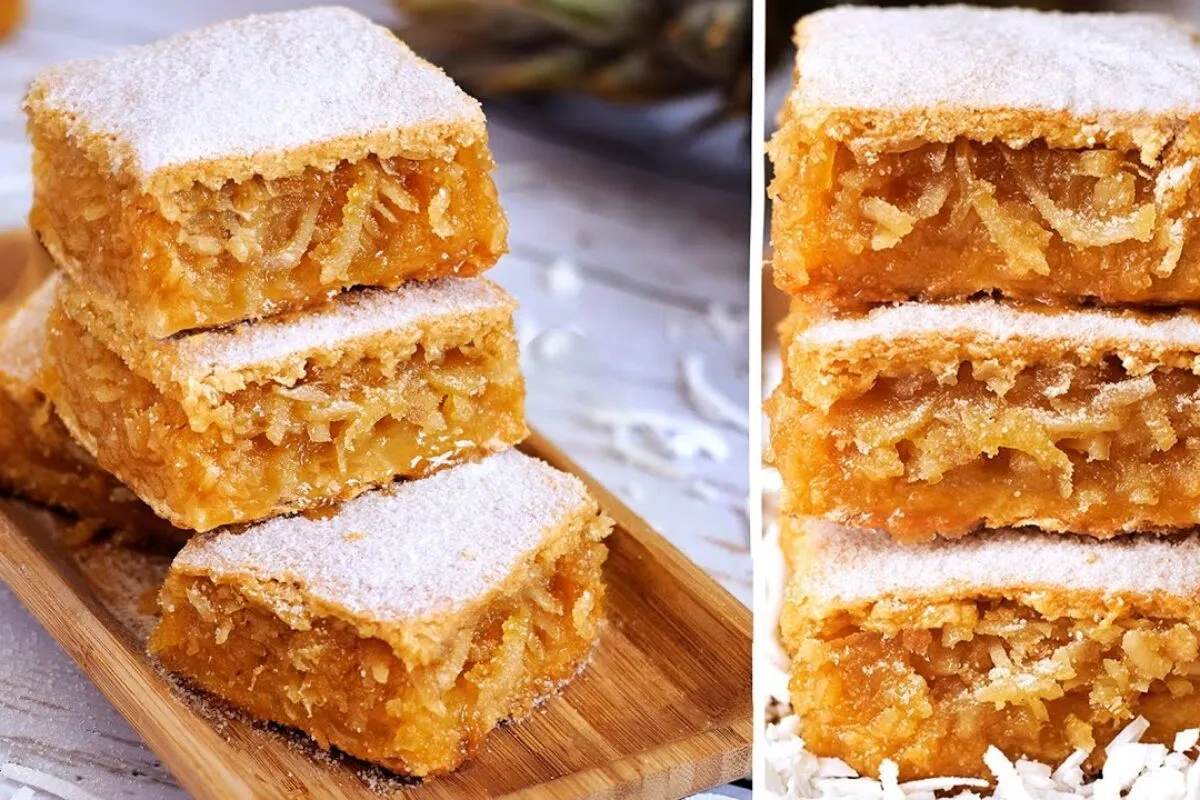 Torta de abacaxi com coco desse jeito você nunca comeu e vai