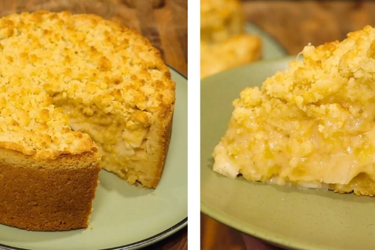 Torta de abacaxi com coco gelada fácil e cremosa que parece