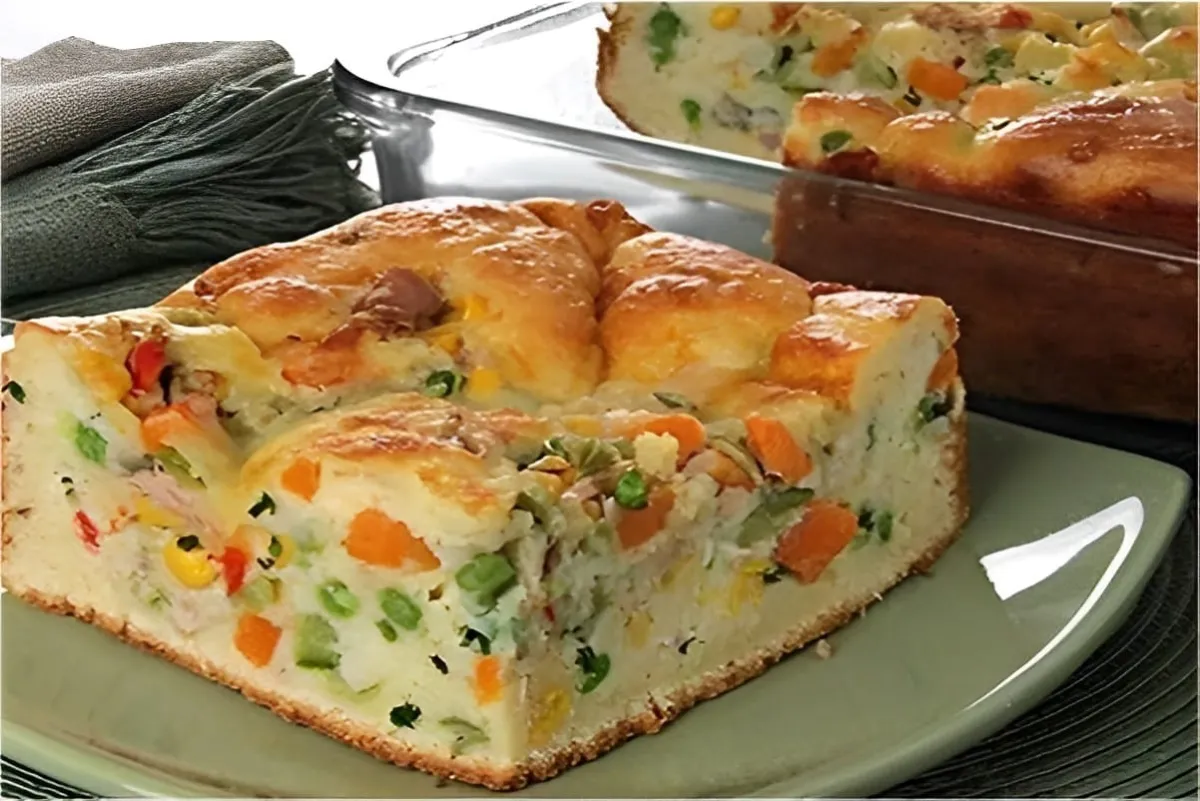 Torta de atum e legumes de liquidificador é só bater os ingr
